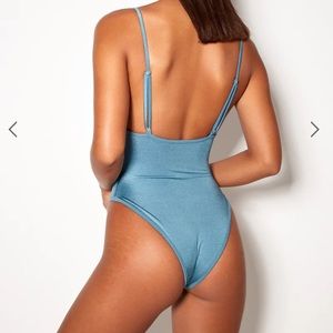 NWT Gooseberry So Chic one piece swimsuit light blue